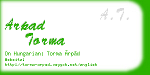 arpad torma business card