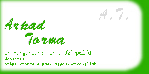 arpad torma business card